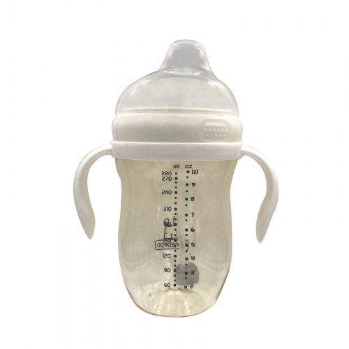 Obnabebo PPSU奶瓶 (280毫升 / 10安士配 9m+奶嘴、手柄、吸管、刷子-白色)